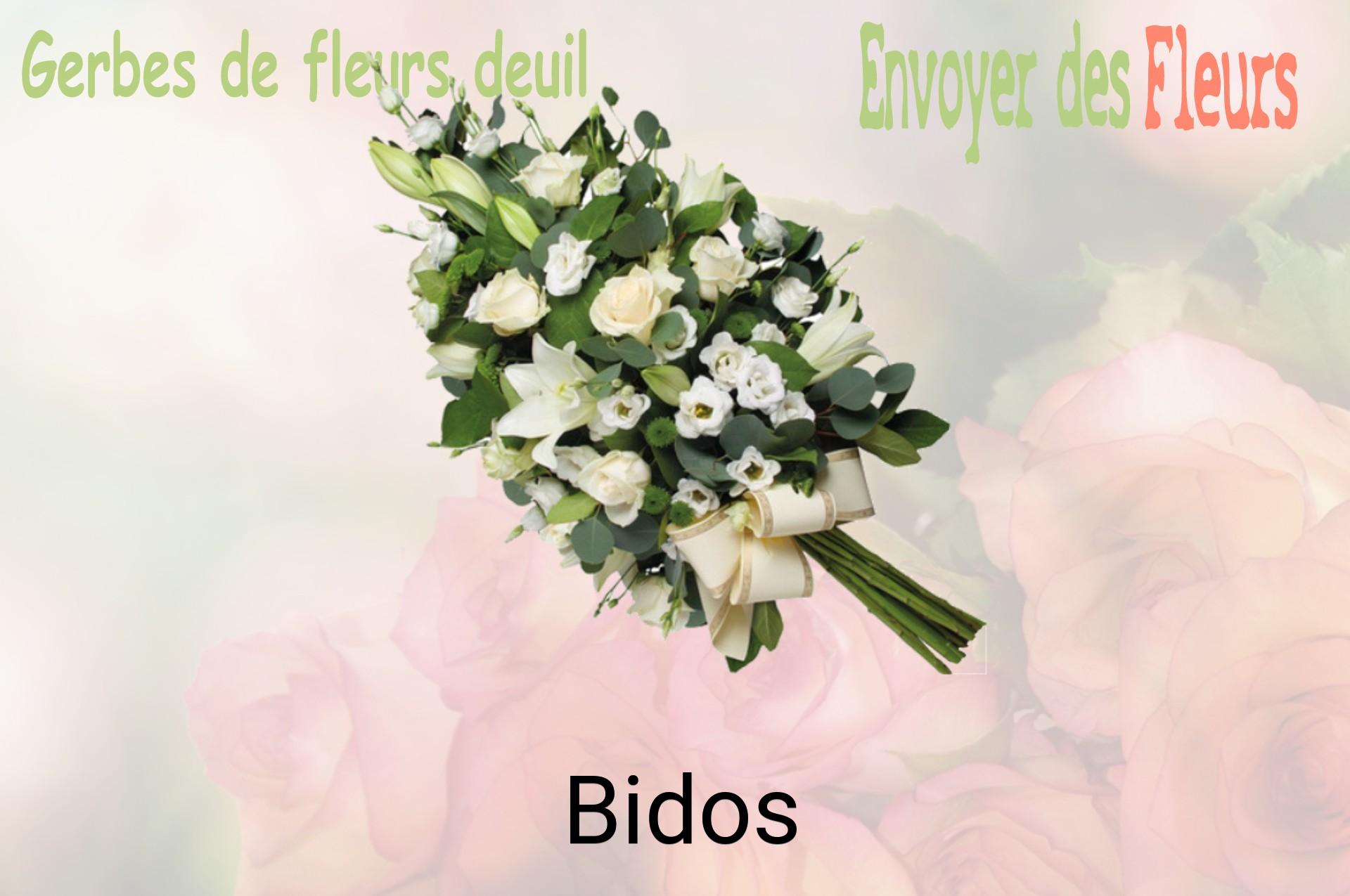 Gerbe de fleurs de deuil livrée à Bidos